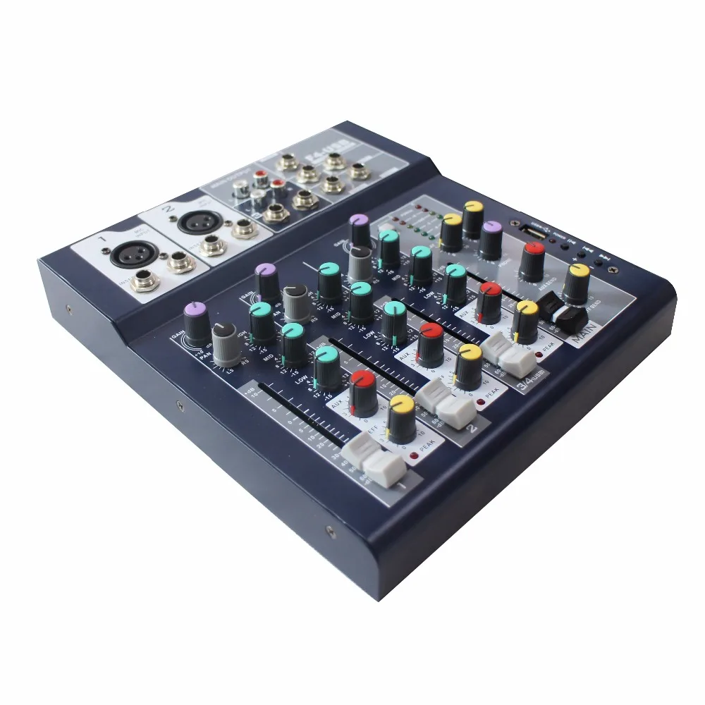 

Ben & Fellows F Series 4-channel Multi-channel Analog Audio Mixer with 3-band channel equalizer and USB Audio Interface