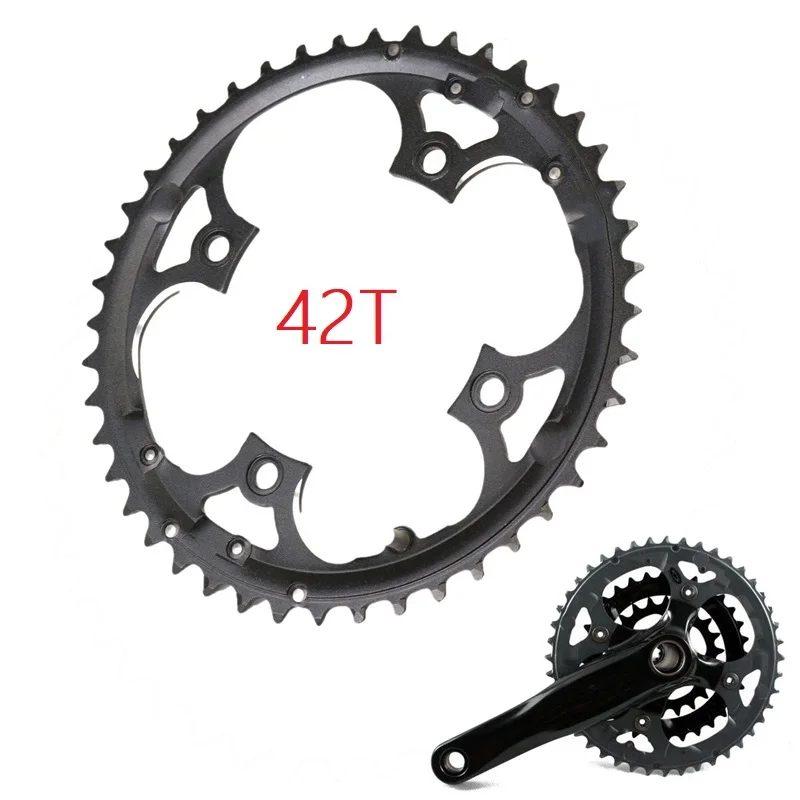 

10 Speed 42T Chainring Bicycle Crank Carbon Steel Bike Crankset Chain Ring MTB Road Bike Chainwheel for Shimano SLX XT