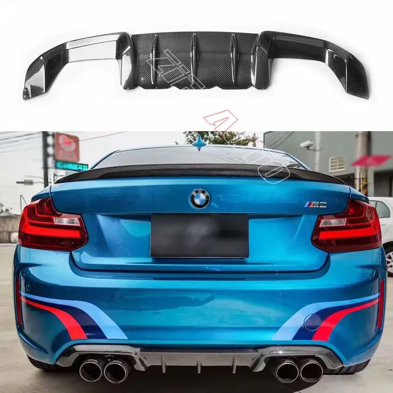 Carbon Fiber Rear Diffuser for BMW M2 F87 Body Kit Rear Bumper Lip