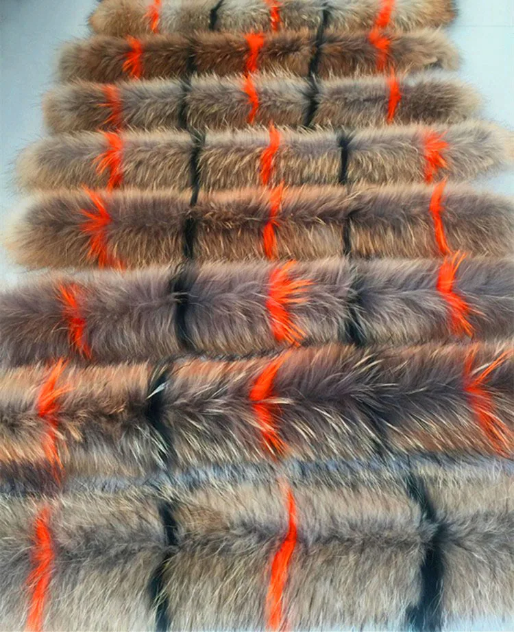 

2021 Winter New real super big raccoon fur plus flower fur collar whole fur raccoon fur collar