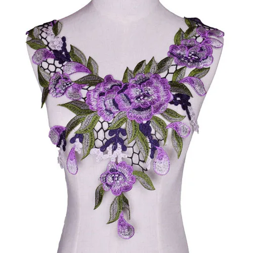 Embroidered Fabric Flower Lace Applique for DIY Projects