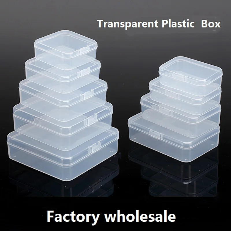 

300pcs Many sizes Transparent Plastic Jewelry Storage Boxes Beads Ring Box earrings Case necklace Organizer Make-up Table Box
