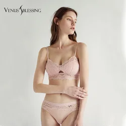 VENUS'S BLESSING Summer Lace Sexy Bra Set Cozy Underwear Bras For Women Lace Tops Bralette  Sexy BH Lingerie