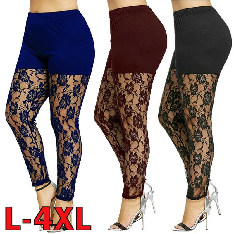 New Women Casual Skinny  Fashion Pencil Tight Trouser Plus Size US