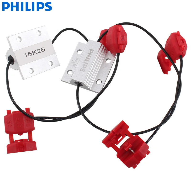 Philips LED CANbus CEA 5W 12956X2 Decoder LED Adaptor For T10 W5W Interior Signal Bulb Error Canceller Control Units (Twin)