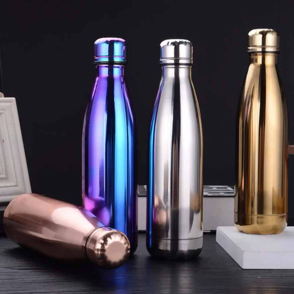 

2018 500ml Cycling Bike Bicycle Vacuum Water Bottle Thermos Sports Stainless Steel Travel Coffee Mug Best Insulated Flasks