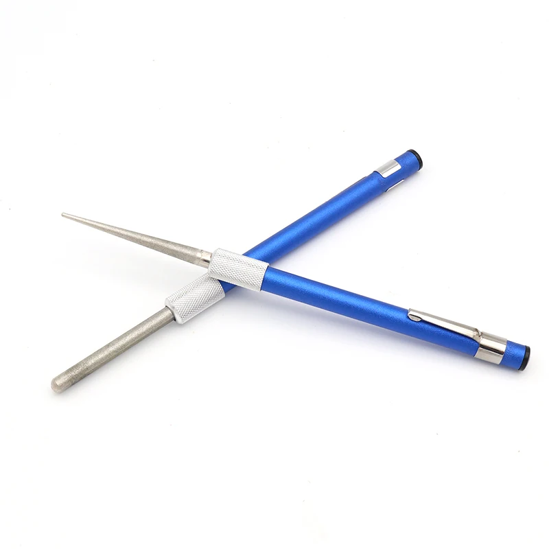 1pcs Diamond Pen Shape Fishing Hook Knife Sharpener Purpose Scissors Grindstone Portable Sharpener Bar Outdoor Tool