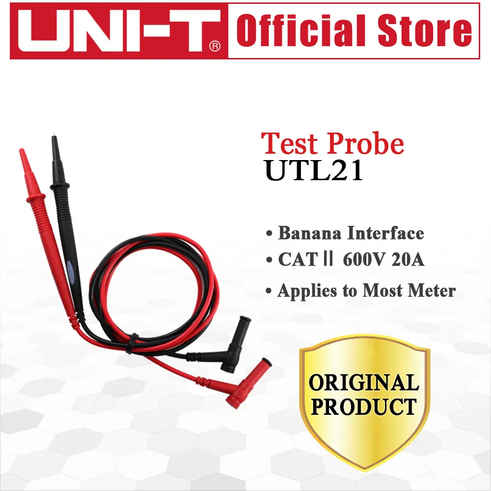 UNI-T UTL21 Probe Cross Plug With Shield Sleeve General Type Test Leads Applies To Most Multimeter Accessories CAT IV 600V 20A