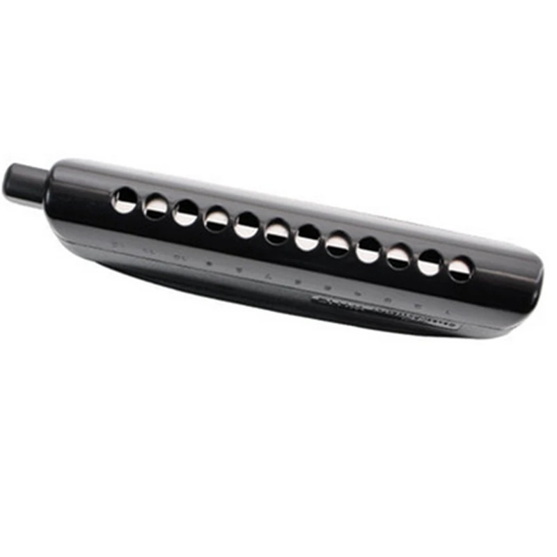 High Quality 12 Hole Chromatic Harmonica WH12 Black Harp professional musical instrument mouth organ semi-matte ABS cover Gaita