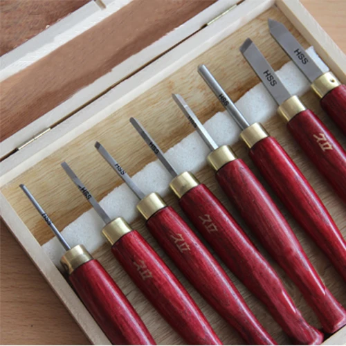 8PCS HSS Miniature Woodturning Chisel SET For Small Details