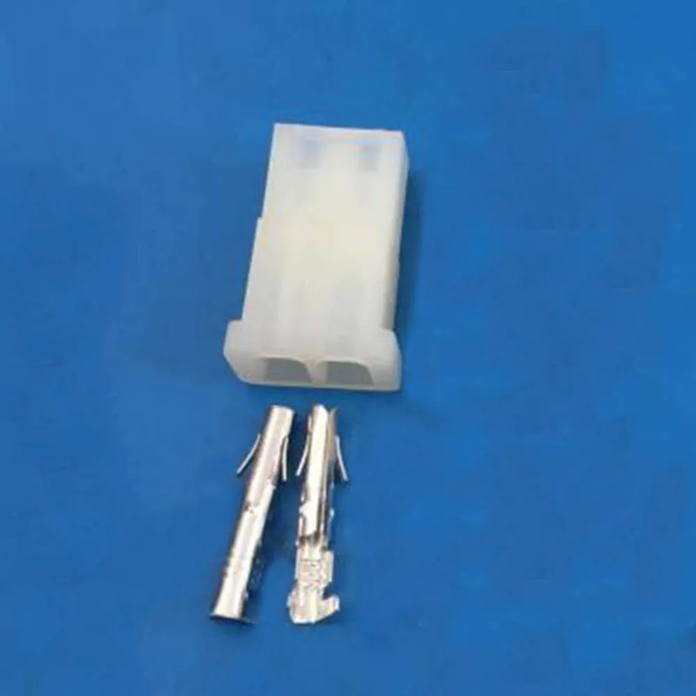 

1SET 5.08mm 2 Pin White Transparent Nylon Female Connector with Terminal 8981 IDE Power Plug for 18-24AWG Wire