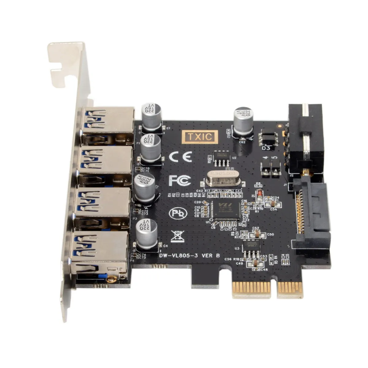 

PCI-E to USB 3.0 HUB PCI Express Expansion Card Adapter 5Gbps 4 Ports for Motherboard