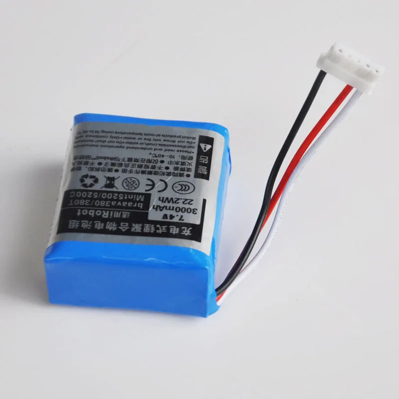 NEW 7.4V 7.2V 3000mAh Lithium Ion Battery Pack For iRobot Braava 380 380T Mint 5200 5200B 5200C vacuum cleaner sweeping robot