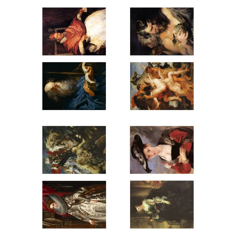 1PCS Peter Paul Rubens Famous Oil Painting DIY Book Journal Sticker School Art Decor Scrapbooking Diary Prints Stickers