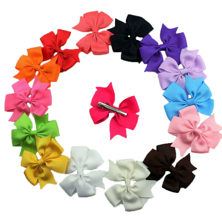 

20pcs/lot Infant Girls Headband Head Wraps Elastic Bands Grosgrain Ribbon Bows Tiara Baby Headbands Hair Accessories