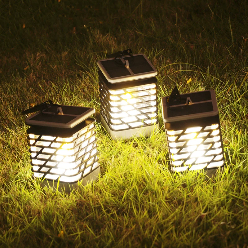 

Solar Candle Lights LED Garden Light Flickering Flame Lights Solar Powered Portable Hanging For Christmas Candlelight Dinner