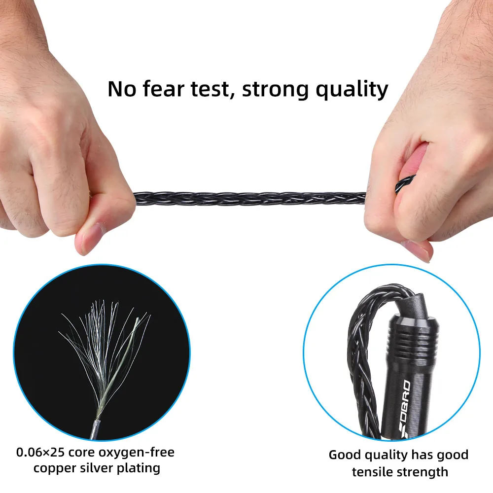 FDBRO 8core MMCX 2Pin 0.78mm A2DC Silver Plated Earphone Cable 2.5/3.5/4.4mm Balanced Headset Audio Jack Cable For SE315 SE425