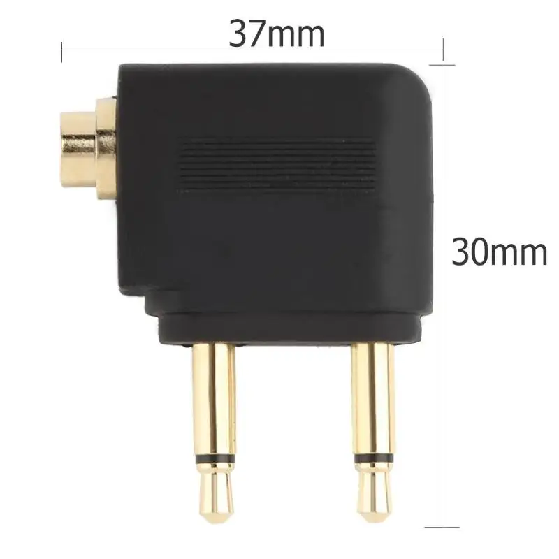 ALLOYSEED 3.5mm Jack Audio Headphone Converter Adapter For Airline Airplane Travel Earphone Headset 3.5mm Connector Plug Adaptor