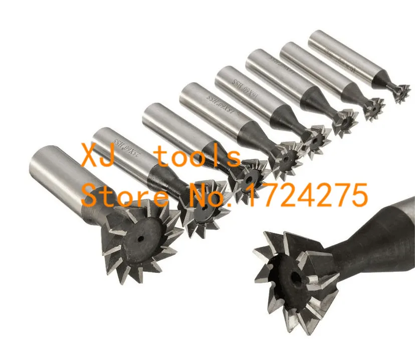 1PCS Dovetail Cutter End Mill Milling 55 Degree 10mm 12mm 14mm 16mm 18mm 20mm 25mm 30mm 32mm 35mm 40mm 45mm 50mm 60mm Mills