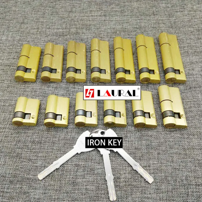 45mm 13pcs cylinder wiht 13Iron Key Door Lock Hotel Fingerprint Lock Cylinder Blade C Level  Iron Box Lock Core