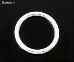 Doreen Box Lovely 100 PCs Silver color Soldered Closed Jump Rings 12x1mm Findings (B04272)