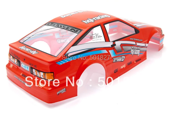 YUKALA rc parts shell body for 1/10 R/C Car  PVC painted Body Shell 190mm Red