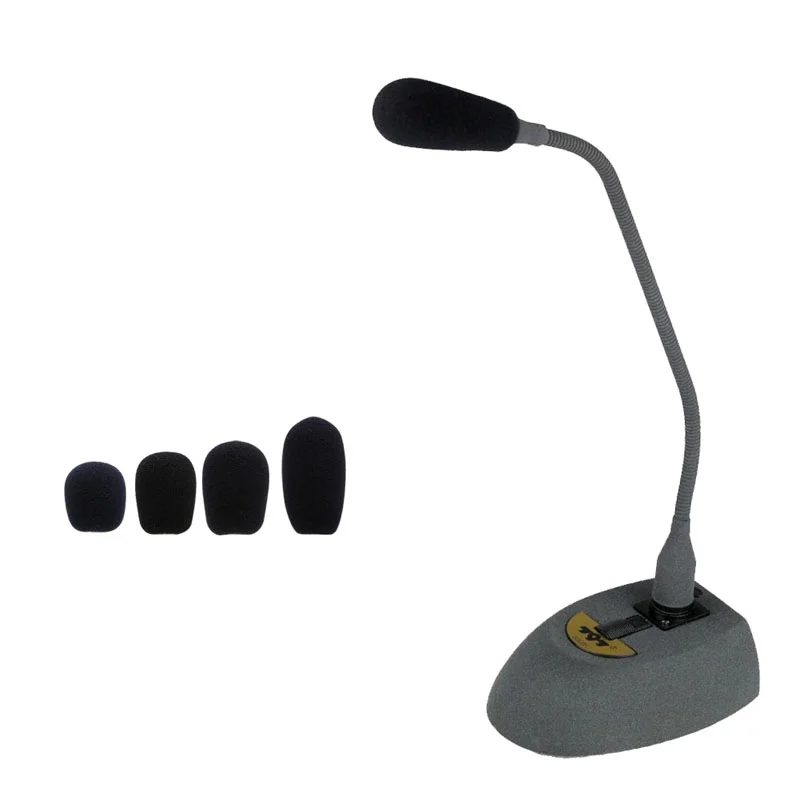 ميكروفون الإسفنج غطاء مايك مكبر الصوت غلاف رغوة كم غمد سترة سوداء 5 قطعة