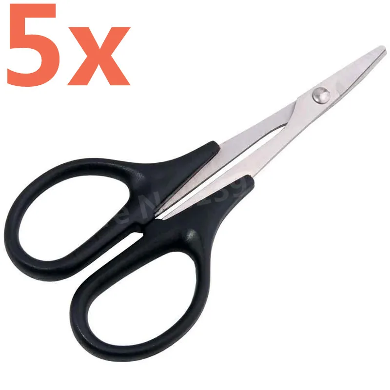 5 pieces RC HSP 80106 Curved Scissors For Bodyshell Body Shell RC Cars Tool RC Vehicle Boat Airplane Remote Control Helicopter