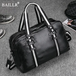 New Designer PU Leather Handbags Messenger Men's Laptop Bag Men Travel School Bags Leisure Bags Black shoulder bag portable men