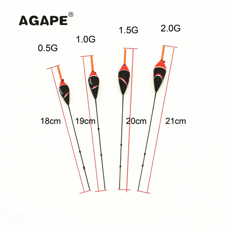 Agape Balsa Night Carp Fishing Float Freshwater Fishing Bobber 0.5G 1.0G 1.5G 2.0G Fishing Accessories Wedkarstwo Wyprzed 201127