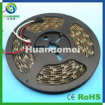 waterproof led pixel strip flexible led strip light 5050 smd 60leds/m,ip65,5v,black PCB