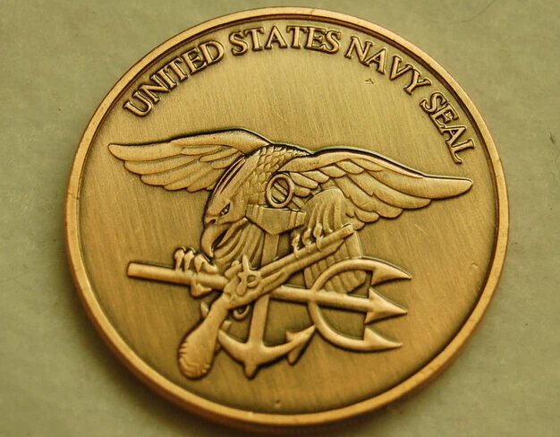 antique gold coins custom  low price US NAVY SEAL BRONZE Challenge Coin high Quality custom 3D metal coin FH810221