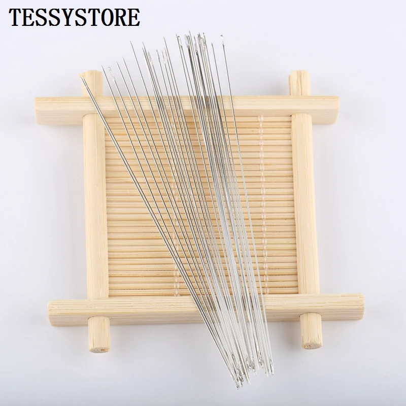 50pcs Various Lengths Of Elongated Metal Beading Needles For Jewelry Making Tools Threading Cord Tool