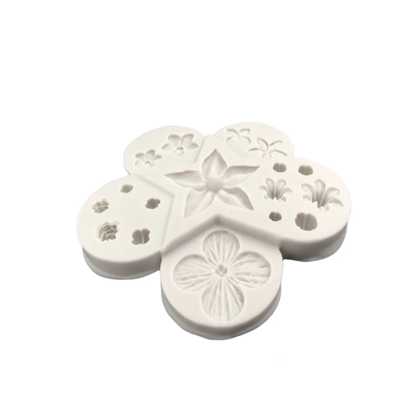 Flowers leaves Silicone Fondant Cake Decorating Tools Sugarcraft Clay Mold Cookie Cupcake Chocolate Baking Molds