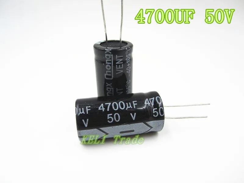 10pcs 4700UF 50V 18X35MM 105Centigrade capacitor electrolytic 100%New