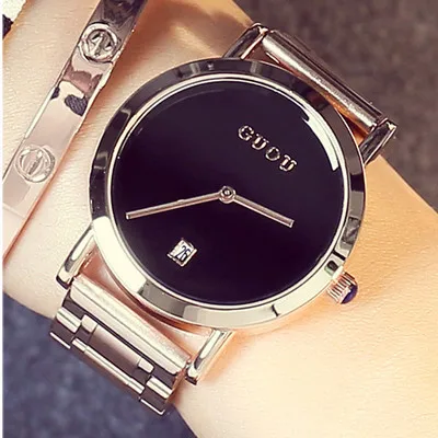 Fashion High Quality Brand Simple Style Quartz Qatch Gold Steel Dress Watches Lasies Casual Clocks relogio relogio masculino