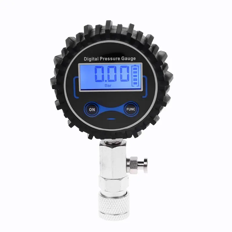 LCD Digital Compression Tester Pressure Gauge Kit Motor Auto Petrol Gas Engine Cylinder Motorcycle Pressure Gauge with Adapter