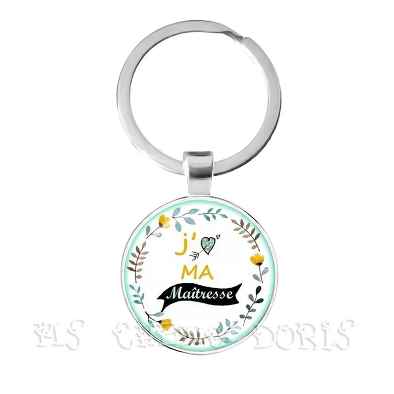 Fashion Quote I Am A Mistress Who Dechire Key Chain Jewelry Merci Maitresse Glass Cabochon Super Maitresse Keyring BEST Gift