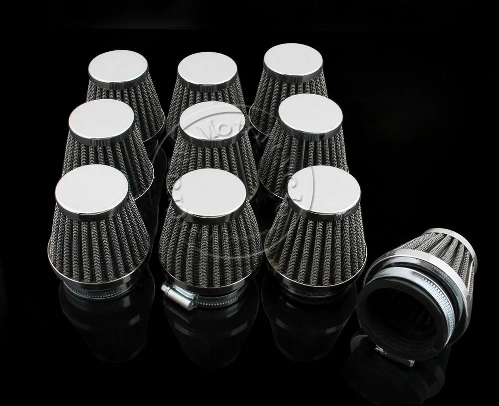 

10 x Universal Motorcycle 60mm Air Filter For Honda Kawasaki Suzuki Yamaha Motorbike Motocross