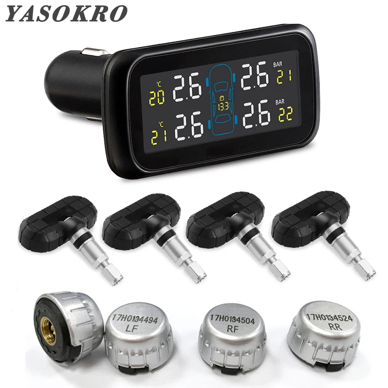 

YASOKRO YSR903 автомобильный TPMS система мониторинга давления в шинах 4 внешних беспроводных TPMS датчик контроля давления в шинах диагностический инструмент