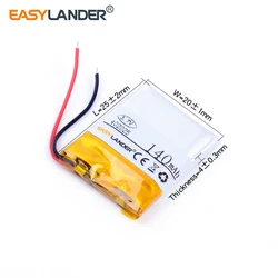 3.7V 402025 140mAh polimerowy akumulator litowo-jonowy do rejestratora MP3 mp3 MP4 MP5 odtwarzacz MP3