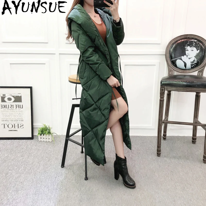 

2020 Long Winter Down Jacket Woman Hooded Warm Coat Korean Puffer Womens Down Jackets Brands Overcoat Parka JL-1802 KJ2616