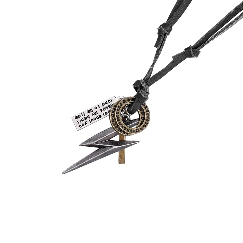 2023 New Fashion Brand Necklace Pendant Necklace Men Leather Necklace Jewellery Ethnic Charm Accessories Drop Shipping Collier image 2