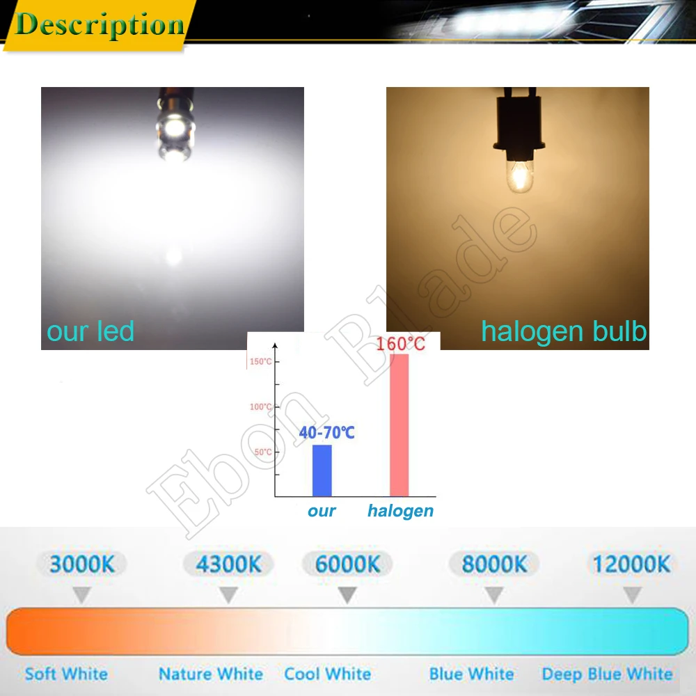 Pair E10 led light bulbs 1447 Screw 3V 6V 12V 24V DC  Instrument Indicator bulb 5SMD 5050 flashlight Torch Lamp White Warm White