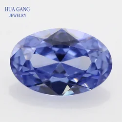 Licht Tanzan 5a Ovale Vorm Blauwe Cz Stenen Synthetische Edelstenen Zirkonia Voor Sieraden Maat 2X3 ~ 15X20Mm Groothandel