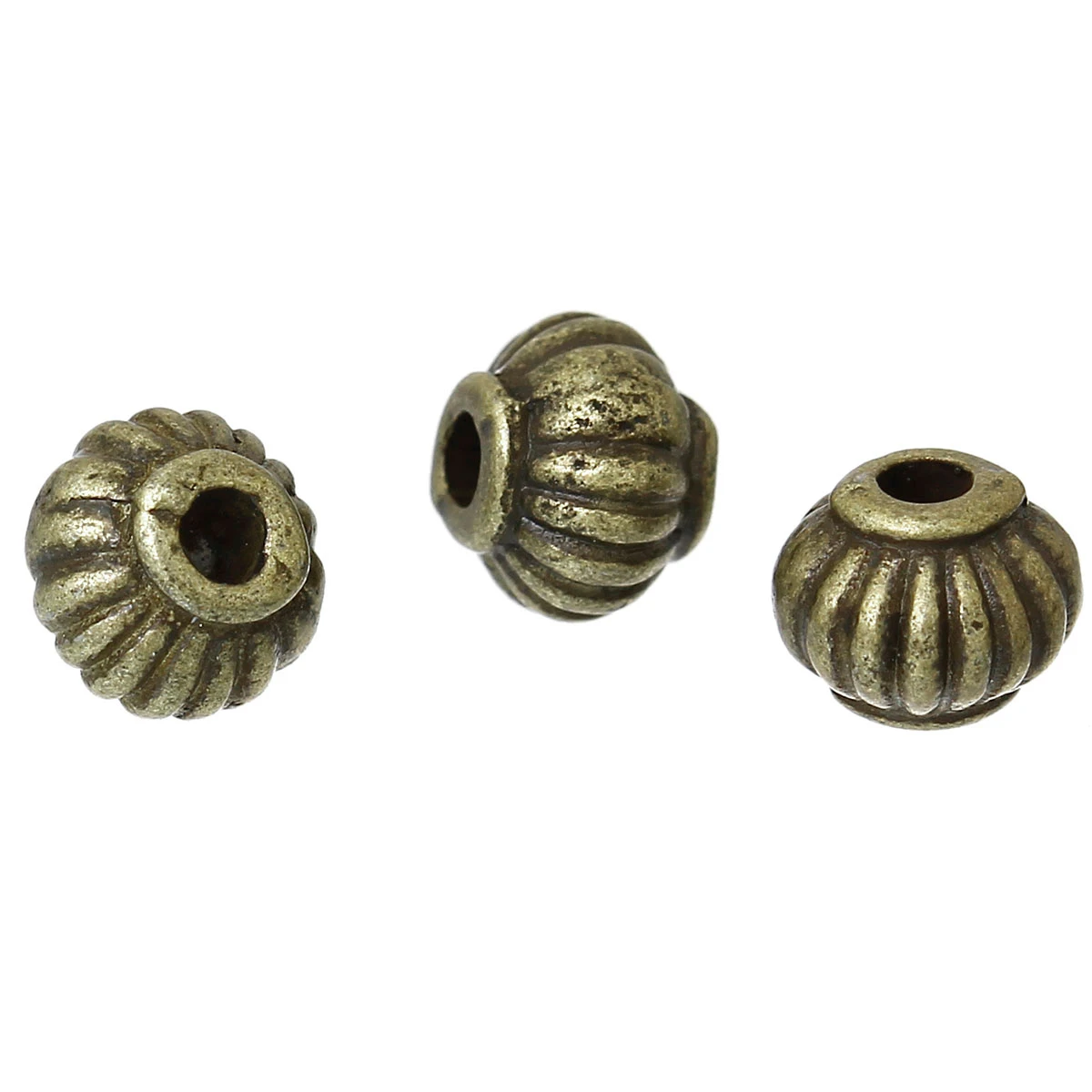 Doreen Box Spacer Beads Pumpkin Shape Antique Bronze About 5mm(2/8\