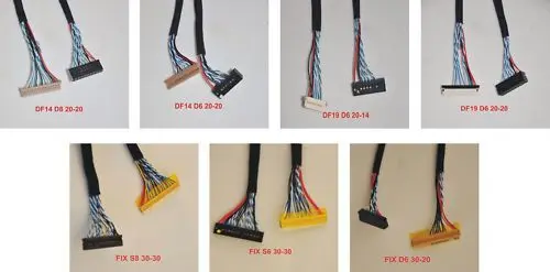 7Pcs Common LVDS Cables for 13inch 15.6inch 17inch 20inch Universal LCD Display Panel 260mm