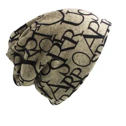 Brand New Cotton Hip Hop Warm Beanies Cap Women Men Knitted Knit letter scarf dual Autumn Winter Fashion Hats AHT006
