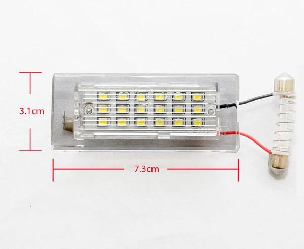 2Pcs Xenon White LED registration number plate light Lamps For X5 E53 (1999-2006)