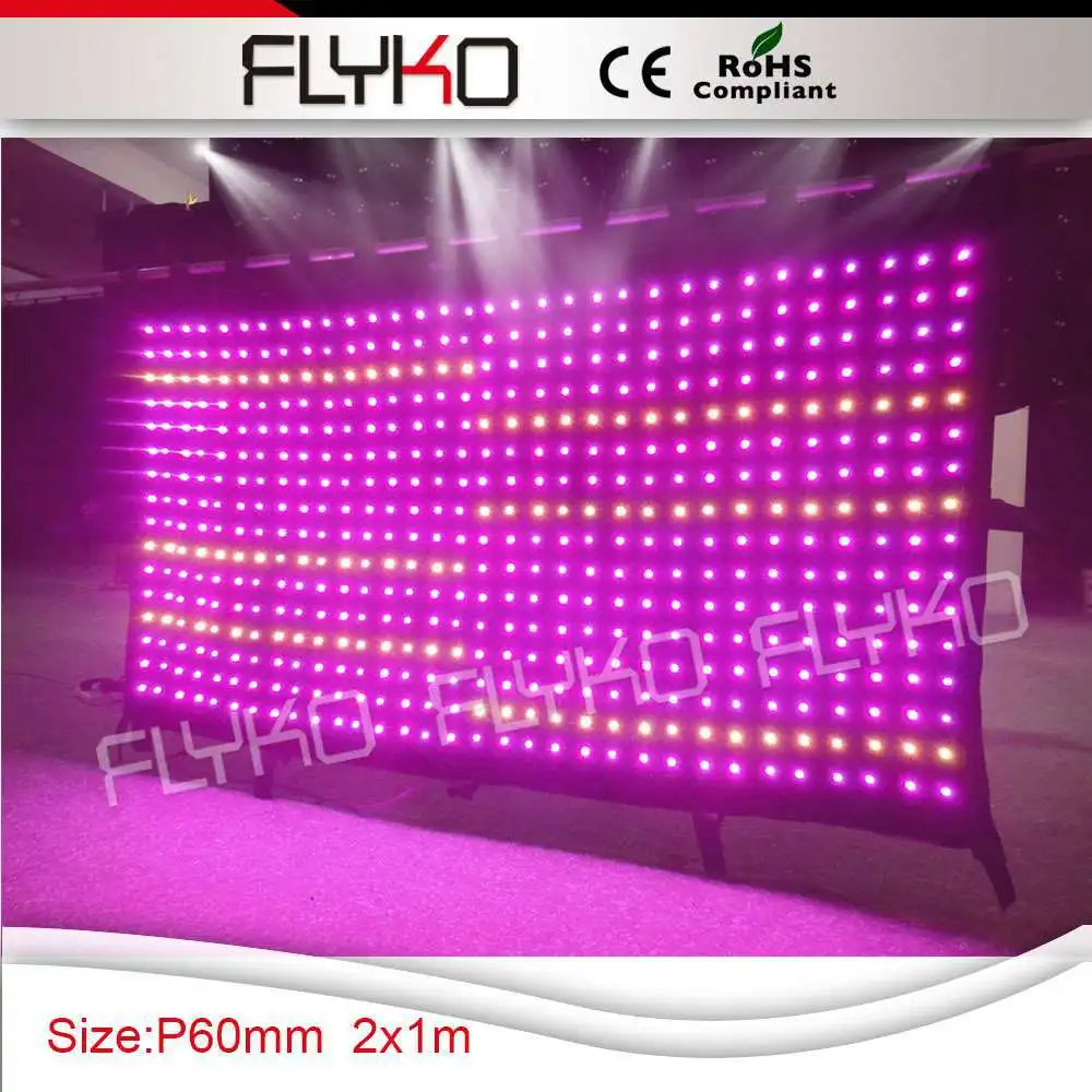 

Free Shipping stage backdrop curtains flexible led curtain price